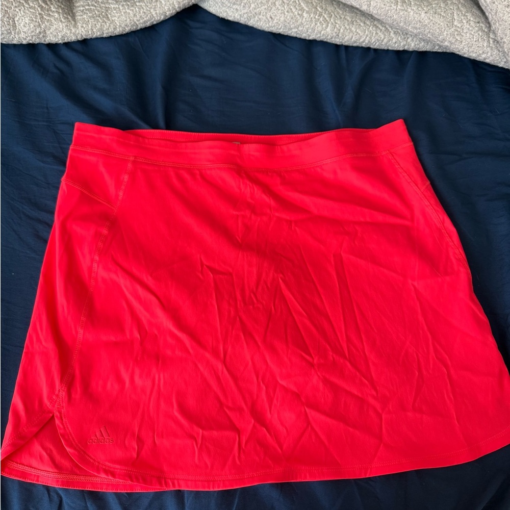 adidas Women's Neon Coral Athletic Skort